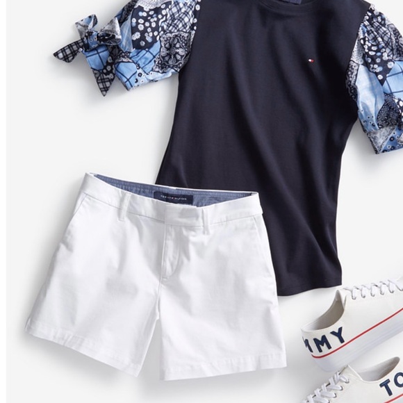 Tommy Hilfiger Flex 5” Hollywood Women's White Shorts Size 8 - Picture 4 of 4